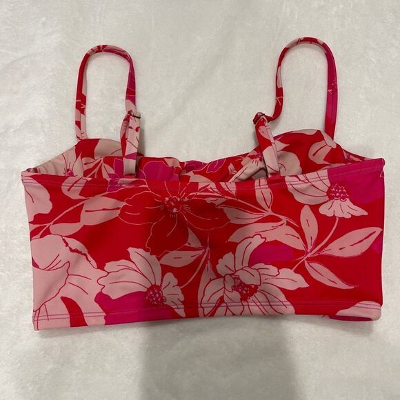 Womens Apt 9 pink/red floral bikini top size small - Picture 4 of 7